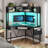 Athelia Corner Metal Base Computer Desk-434796618