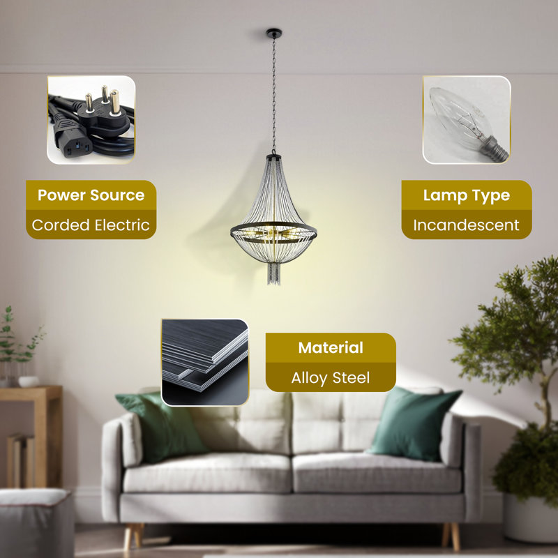 Alexia 5 - Light Dimmable Wagon Wheel Chandelier