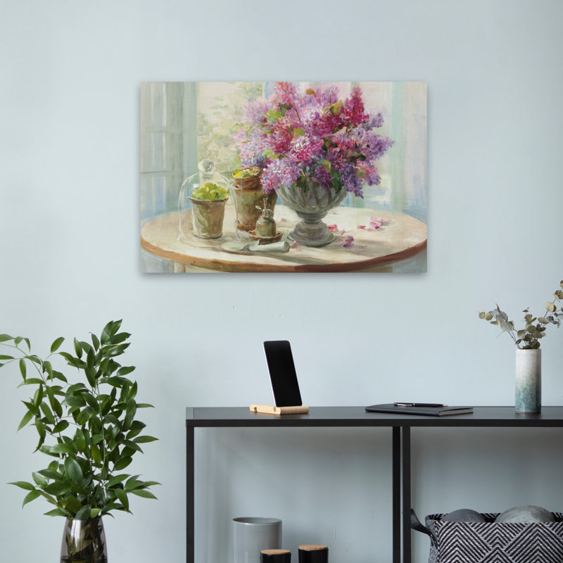 Bouquets et fleurs - Lilas nature morte, H 16 po x l 24 po