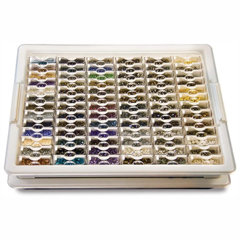  Bead Storage Solutions Elizabeth Ward 14,785 Piece Assorted  Glass and Clay Beads Set with Plastic See-Through Stackable Tray Organizer  : Arts, Crafts & Sewing