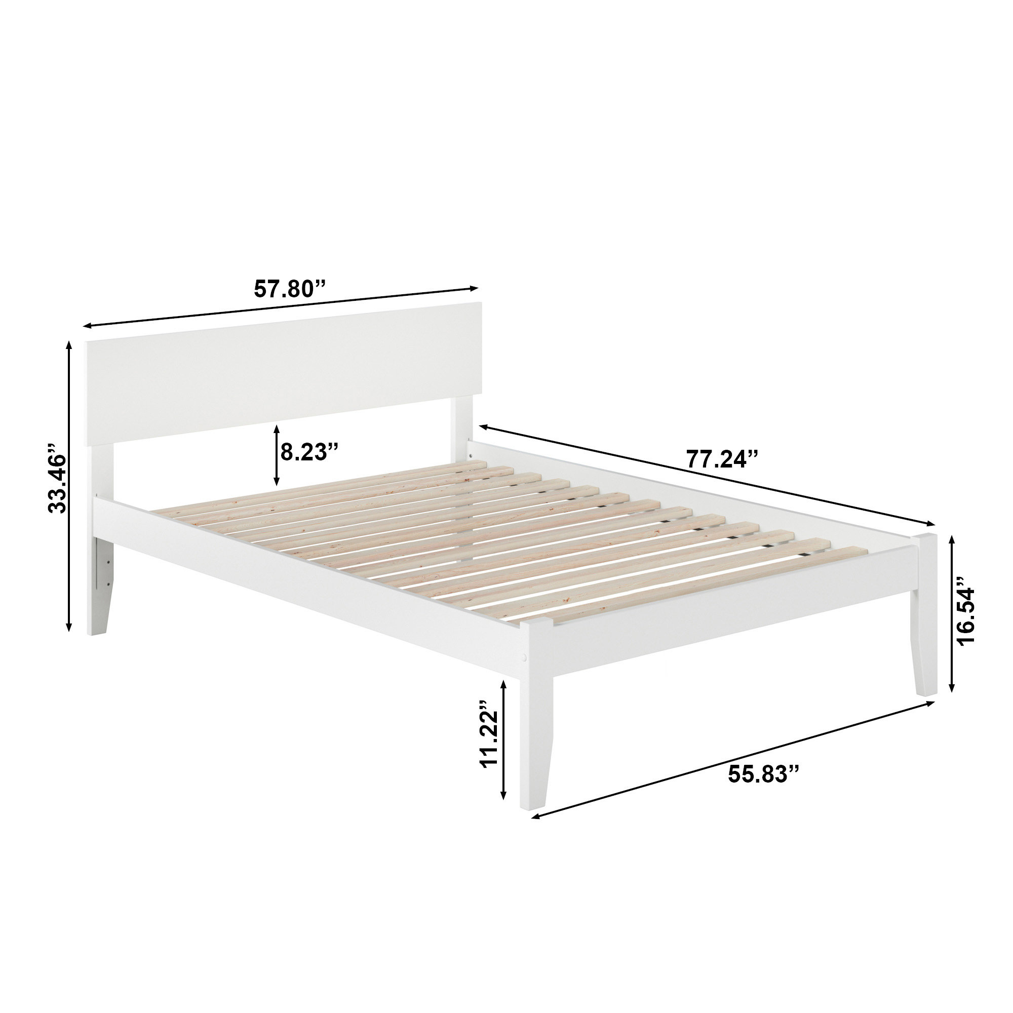 Lampley Kids Platform, White, Full
