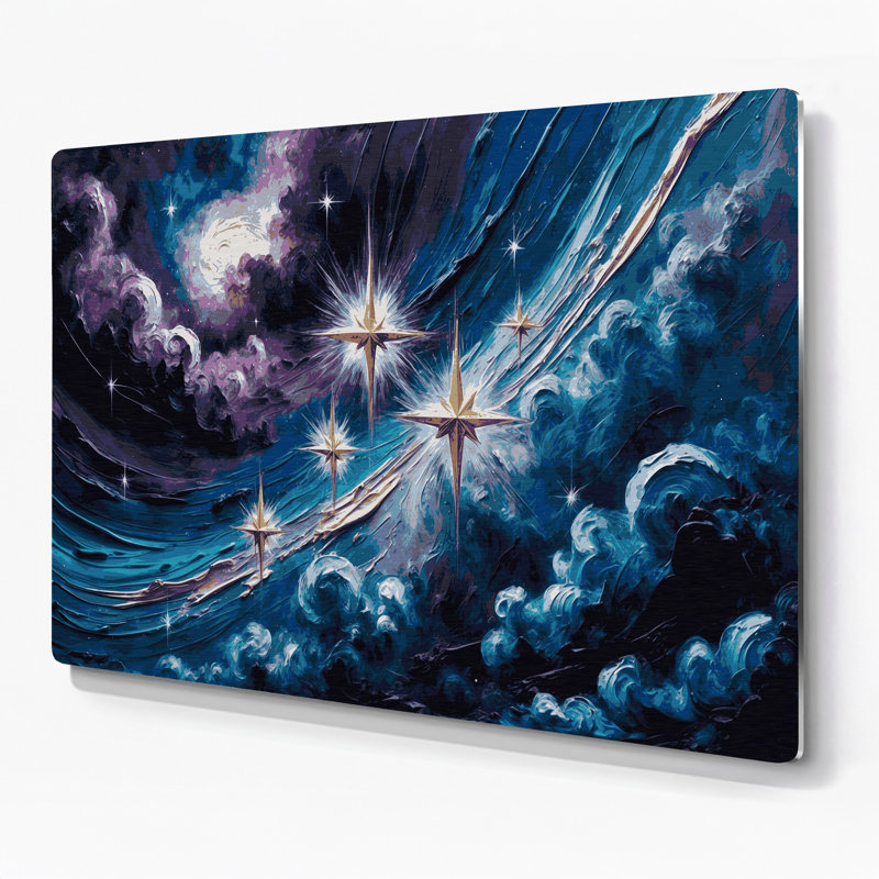 Art mural en métal gris Space Southern Cross, H 240 po x l 288 po x P 0,05 po