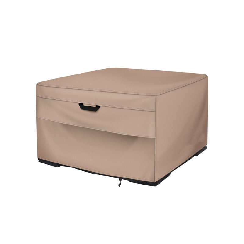 Housse de table d'extérieur pour patio, imperméable et brune