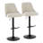 Studded Marcel Adjustable Barstool With Rounded T Footrest - Set Of  2-121973131-109578078