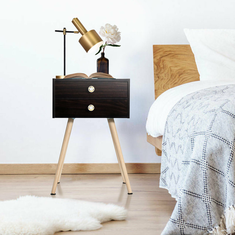 40.6cm W Solid Wood Bedside Table