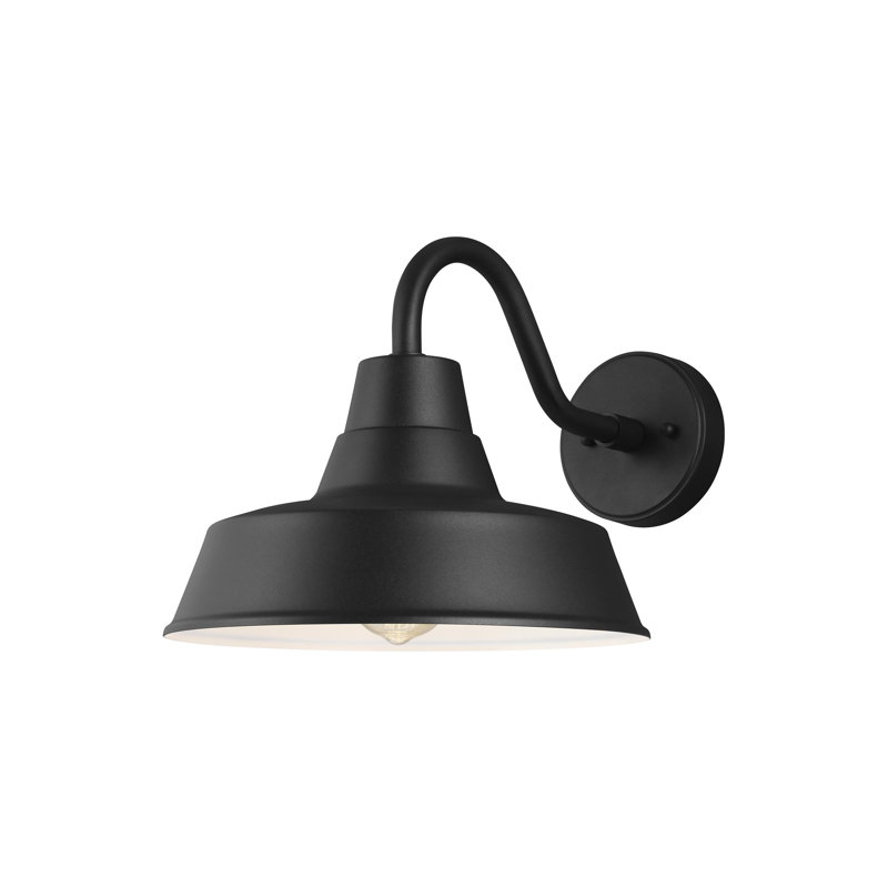 Barn 1 - Light Outdoor Barn Light, Yes, 10" H x 8" W x 8" D, Black