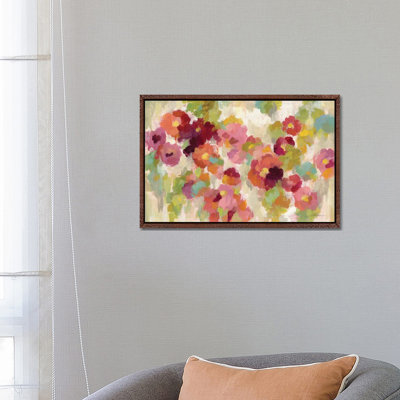 Coral And Emerald Garden I by Silvia Vassileva - Print on Canvas