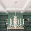 6-Lights Dimmable Ceiling Chandeliers with Leaf-348680313