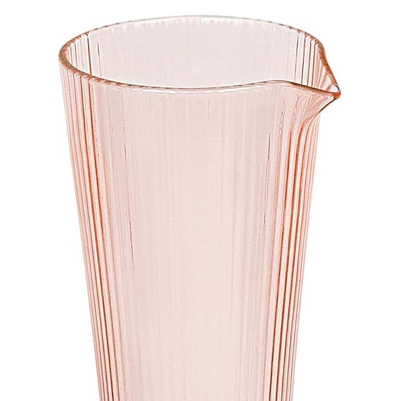 Carafe cannelée rose - 40,58 oz