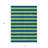 3' X 5' Navy Blue Striped Washable Non Skid Indoor Outdoor Area Rug