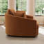 56.3" W Oversized Slipcovered Barrel Chair,Chenille Sofa Chair With 5 Pillows-1600980414