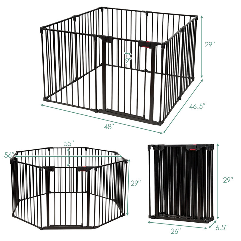 Barrière de sûreté, Noir, H 29 po x l 48 po x P 46,5 po
