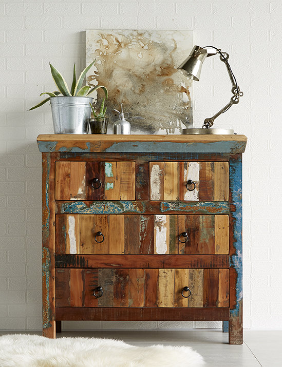Zutphen Solid Wood 90 cm W Chest of 4 Drawers