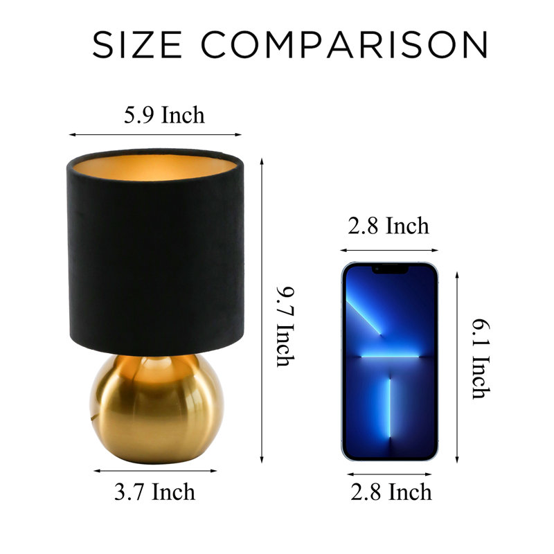 9.7" Small Mid-Century Modern Table Lamp
