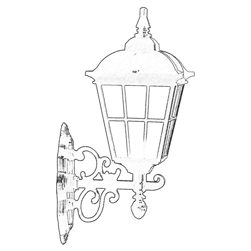 Outdoor Wall Lamp, Black ABS Body, 19.7 x 7.9 inches | Polycarbonate Cap, E27 Socket (Max 40W), IP65 Waterproof | Traditional American Design, Perfect for Patios, Gardens & Entrances, Durable & Stylish