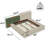 Contemporary Special-Shaped Fully Upholstered Bed With Deep Button Tufting And Storage Compartments In Rails And Footboard,No Box Spring Needed,,Beige