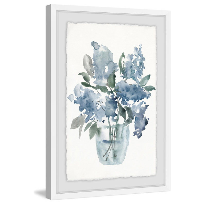 «Water Flower II» par Julia Posokhova - reproduction d'art sur papier, H 12 po x l 8 po x P 1,5 po