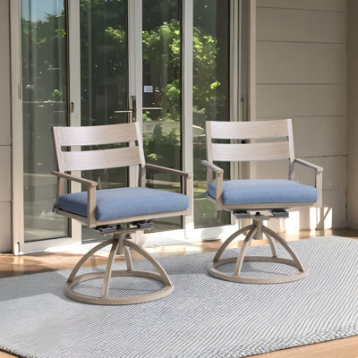 Outdoor Swivel & Rocking Dining Chairs With Sunbrella Cushion