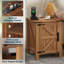 Table de chevet et table de bout moderne à deux niveaux 18 po avec station de charge pour chambre à coucher et salon 18 po-1040657611-1040657610