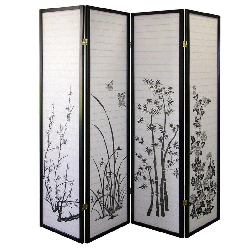 Écran de 4 pouces de hauteur - Motif floral avec finition noire pour préserver l'intimité