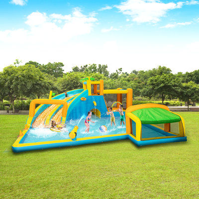 Water Slide Bounce House Yaheetech 11-in-1 Inflatable Water Slide
