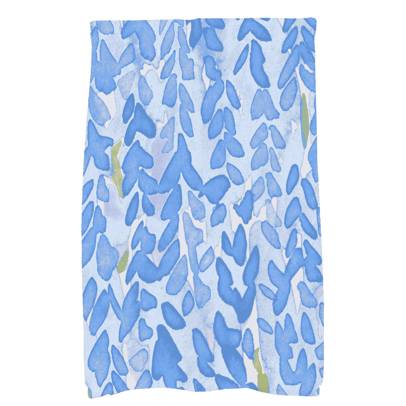 Torchon floral Flower Bell, Bleu pâle