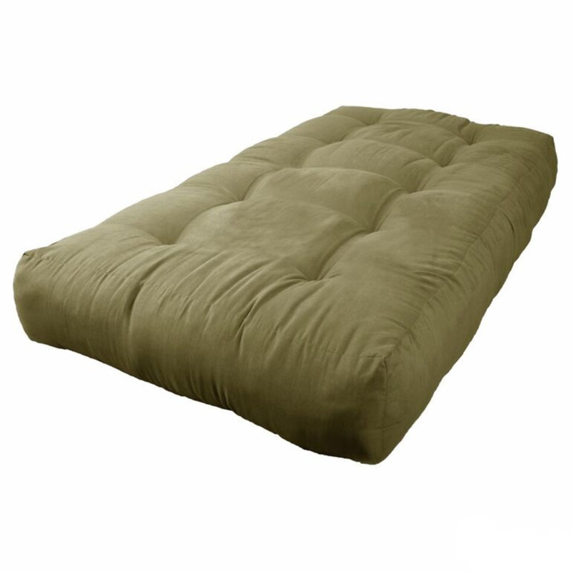 Matelas de futon en mousse Abe, 6", Simple, Vert sauge