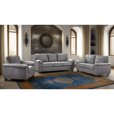 Rimouski Faux Leather 3pc Living Room Set
