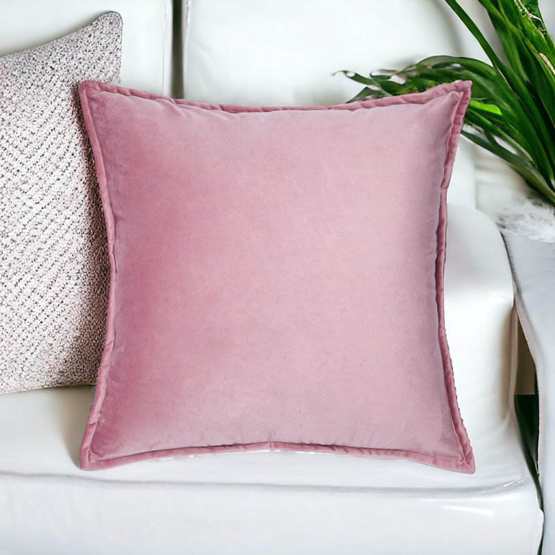Square Pillow Cover, Blush Pink, Square 24"