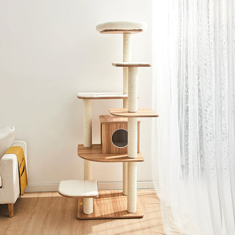 6 Tiers Cat Tree with Condons,Perch,Scratching Posts