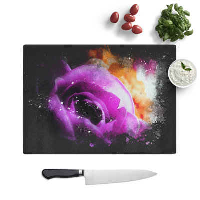 Rose Flower Vol.5 Paint Splash Chopping Board