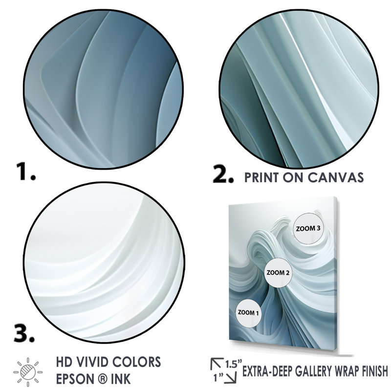 Cita - Abstract Spirals, art mural, H 32 po x l 16 po x P 1 po, Toile tendue