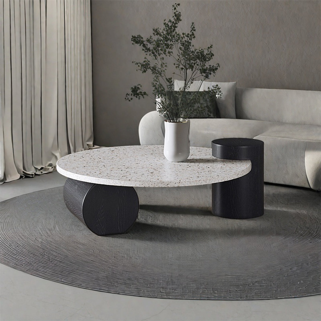 Trentastic Trails Italian round terrazzo coffee table | Wayfair