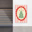 Festive Folk Christmas Tree Minimalist Whimsical Abstract Christmas Tree Winter Landscape Wall Art Print by Annick - Wrapped Canvas Print-1436510876