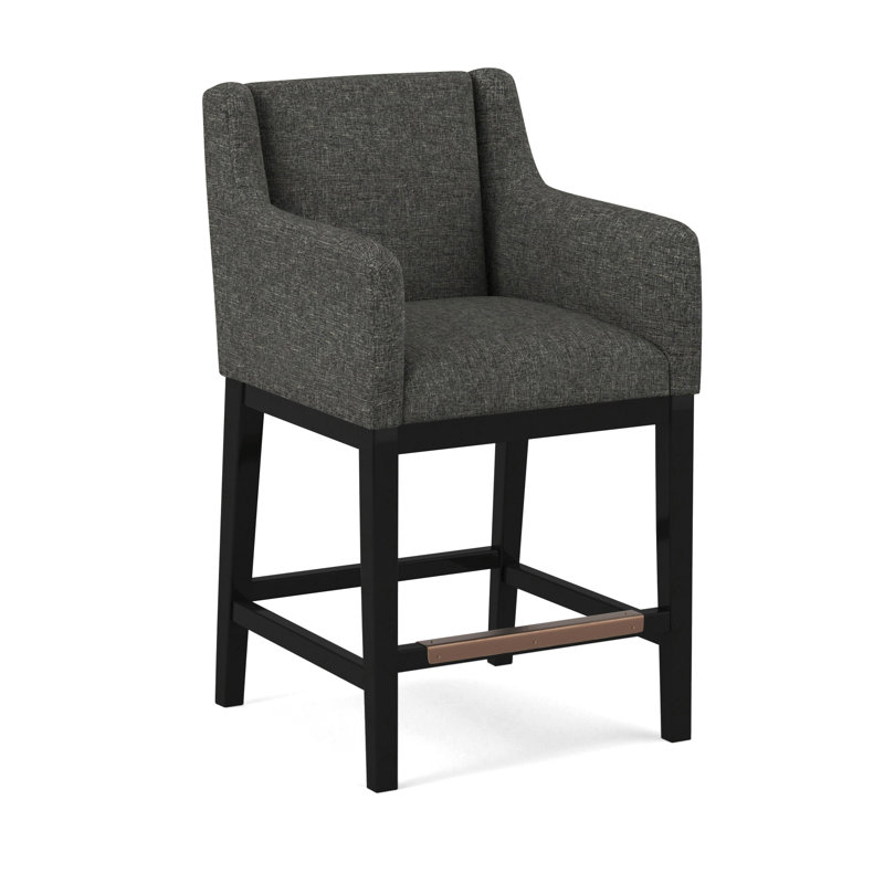 Upholstered Stool, 61536-78, Black