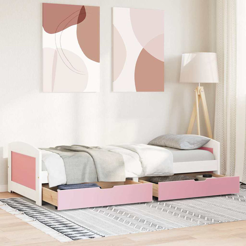 Danial Daybed, White/Rosa