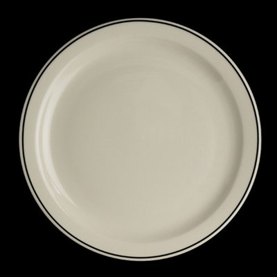 Plate Narrow Rim Black Line
