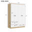 Garde-robe 4 portes avec tiroirs, tablette et tringle
