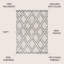 Tapis beige / gris foncé à longs poils à motif de treillis à motif de losanges Schlemmer-2004193287