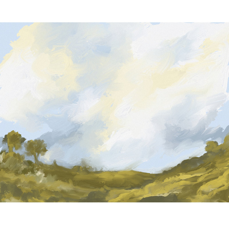 Rolling Fields Cloudscape by Josie George — Landscape Wall Art, 60 × 40, Black, Framed Print