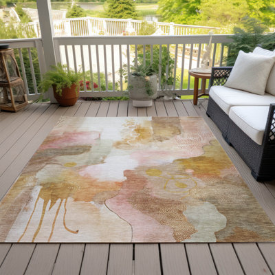 Tapis mauve Xhevrie intérieur / extérieur lavable à la machine