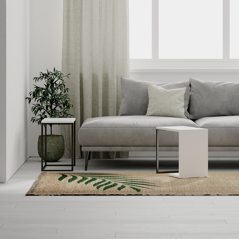 Ajabah 2 Piece Nest of Tables, White