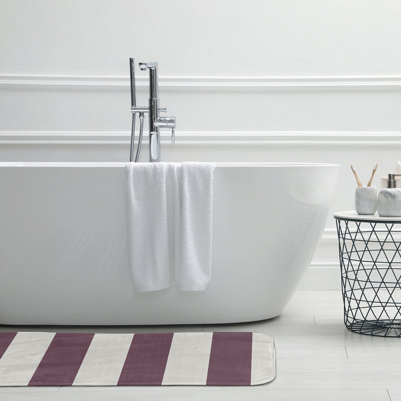 Tapis de bain Shameel, L 17 po x L 24 po, Mauve