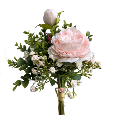 Arrangements floraux pivoines et eucalyptus