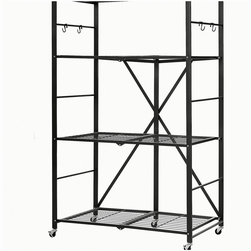 Tablette de rangement pliante avec roulettes