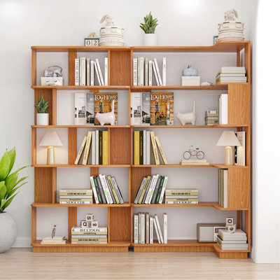 Bibliothèque d'angle peu encombrante de 90 cm + bibliothèque extensible de 80 cm, ensemble de 2 tablettes de présentation, 4 autres couleurs en option, meubles combinés et assortis