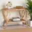 Console Weston à 2 niveaux de style bohémien à finition brune, H 29,21 po x l 39,17 po x P 16,31 po