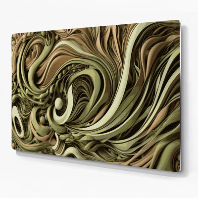 «Biomorphic Abstraction 95», art mural en métal brun