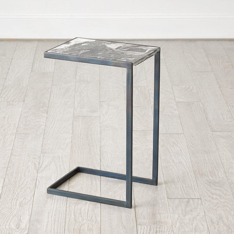 Nudge Marble End Table, 22" H x 14" W x 10.5" D