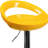 Hilia Contemporary Plastic Adjustable Height Barstool with Rounded Cutout Back-53093031